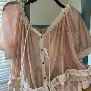 Brand new Free people crop shirt!